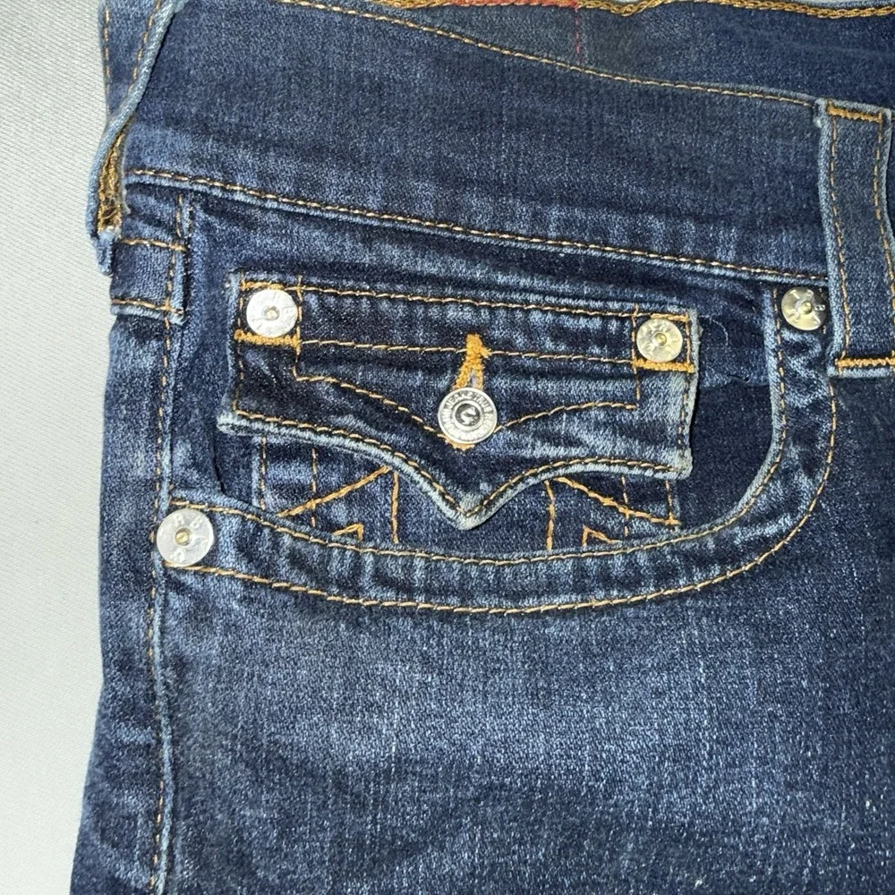 Men's True Religion Ricky Relaxed Straight Jeans Blue Size 38